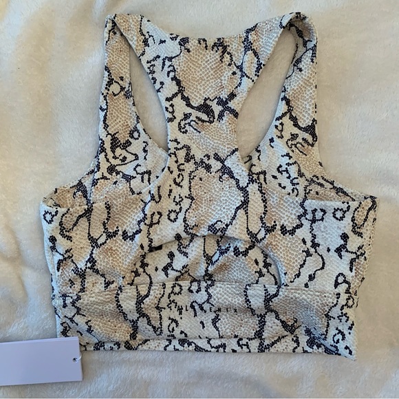 NWT All Fenix python print racerback sports bra - Picture 7 of 14